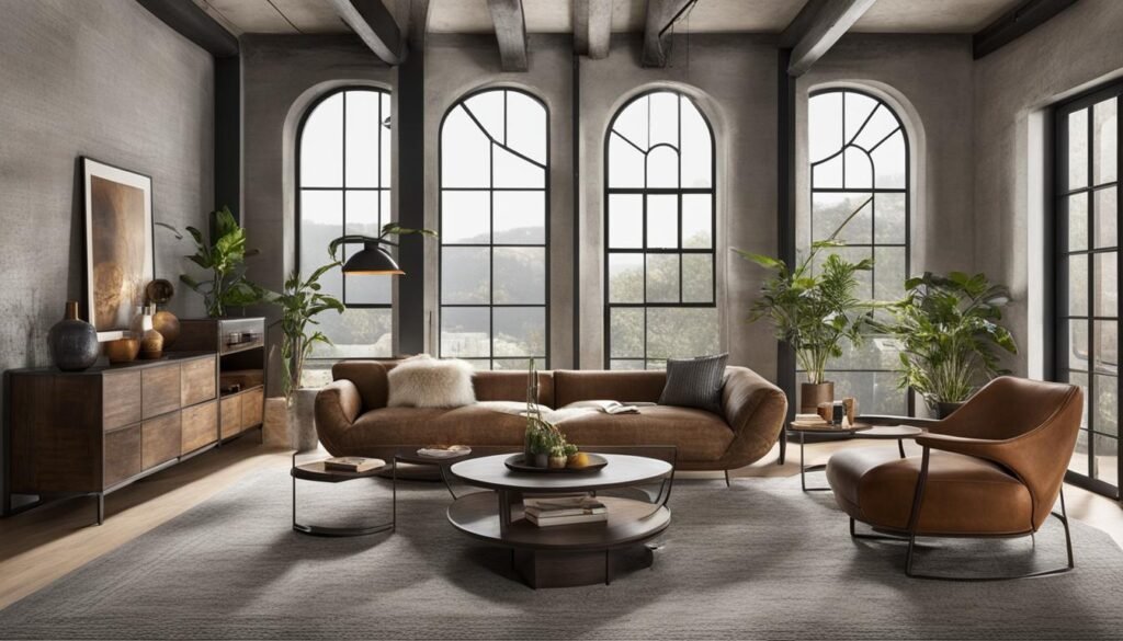 Curved elements in modern industrial design