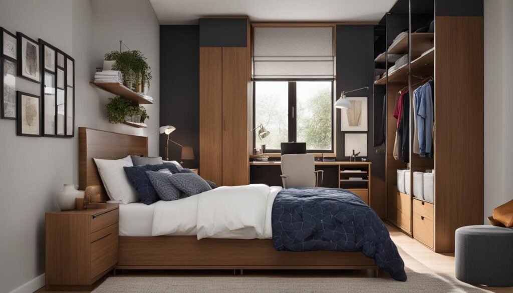 Efficient bedroom organization