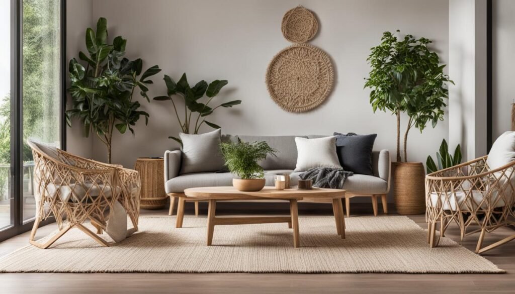 Minimalist decor with natural materials