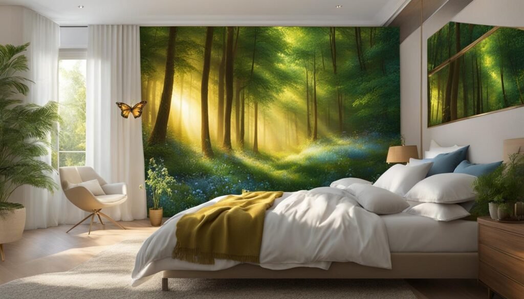 Nature-Inspired Bedroom Mural