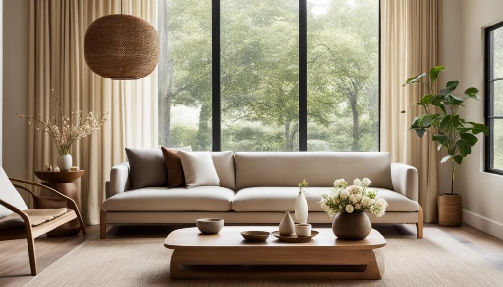 Nature-inspired Japandi home decor