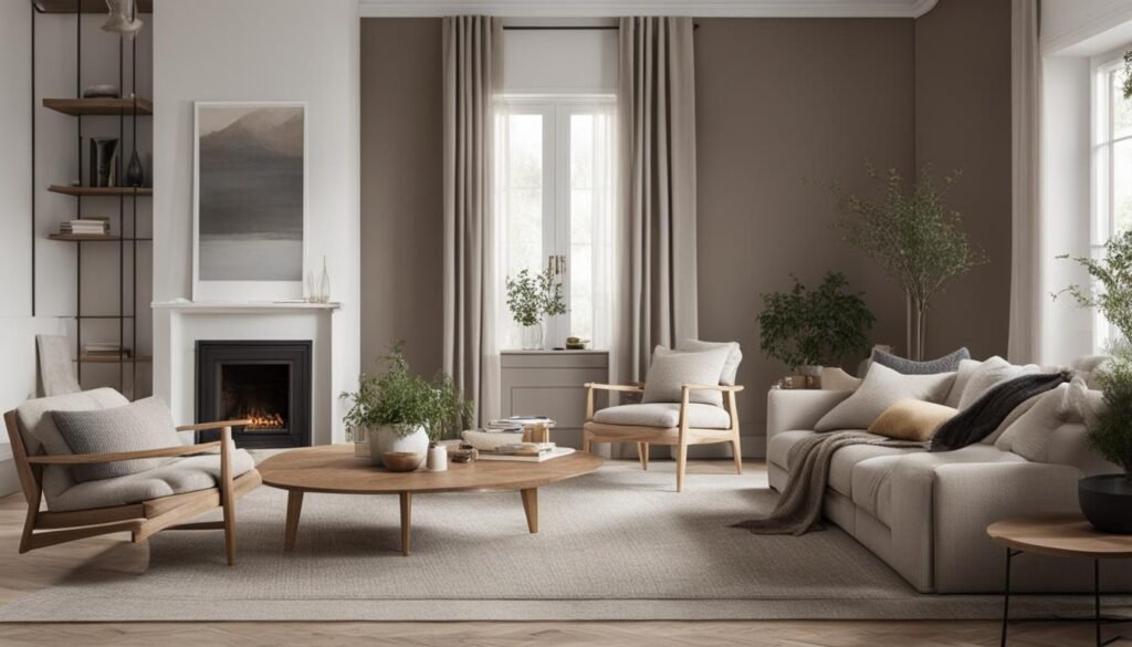 Scandinavian interior organic texture