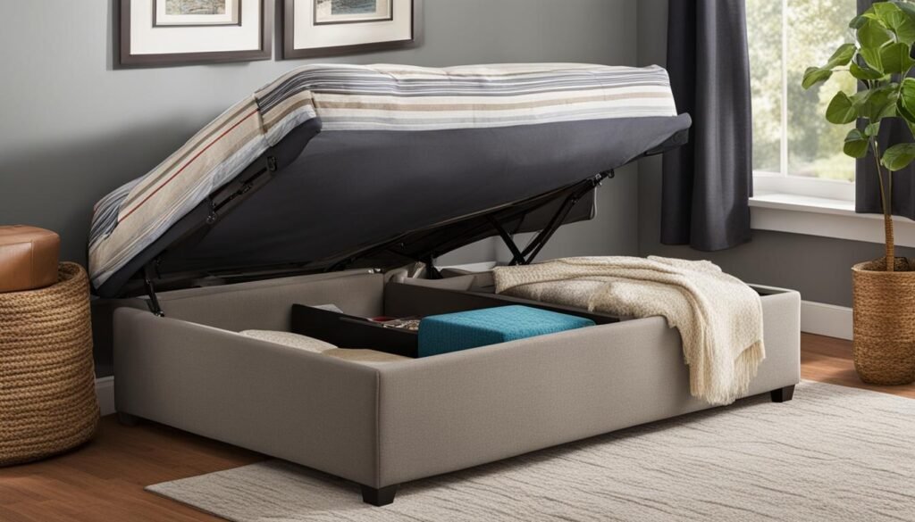 Smart Dorm Storage Ottoman
