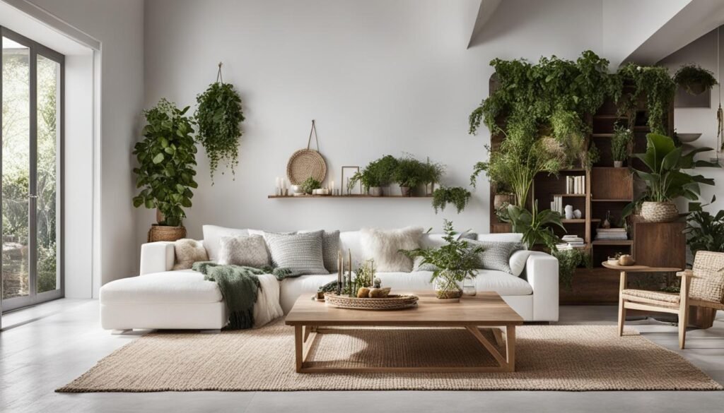 White home interior with rich textures