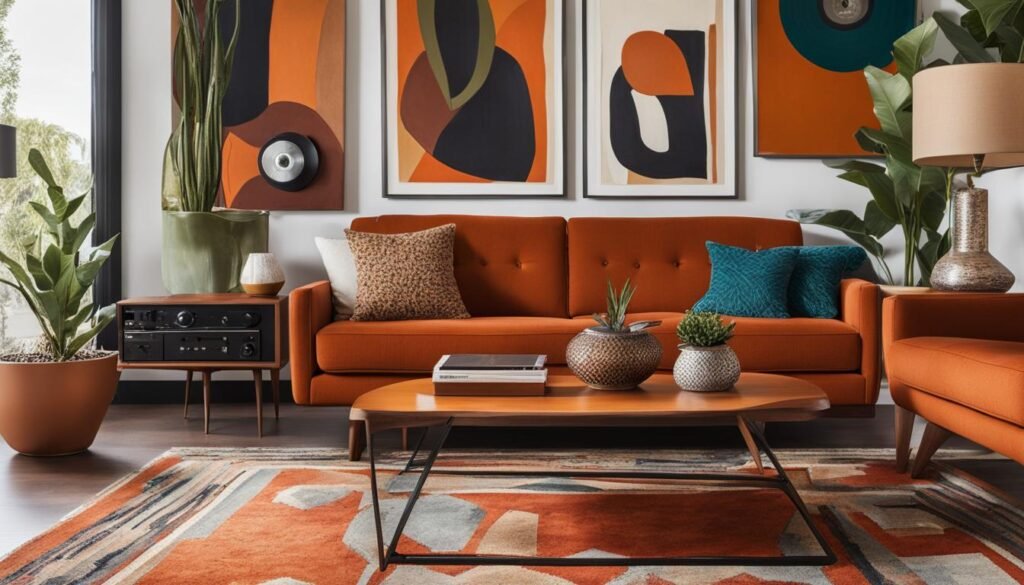 mid-century modern room