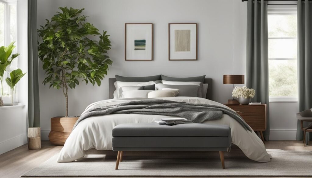 minimalist bedroom organization