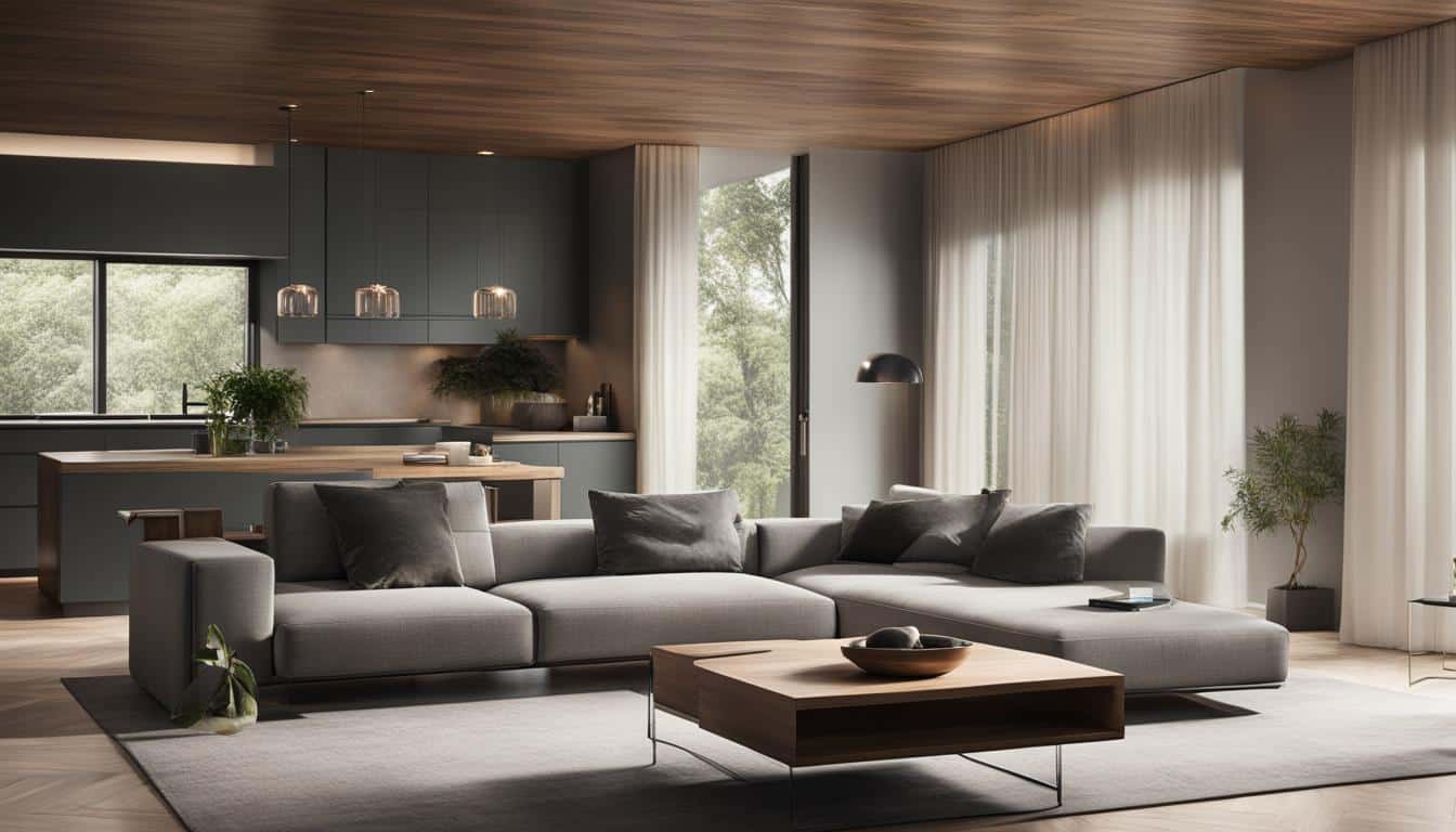 View of Minimalist Furniture Installation For A Clean Aesthetic