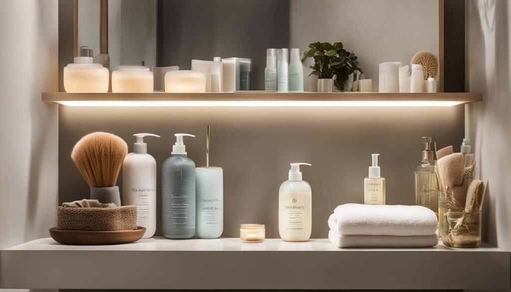 organizing a bathroom
