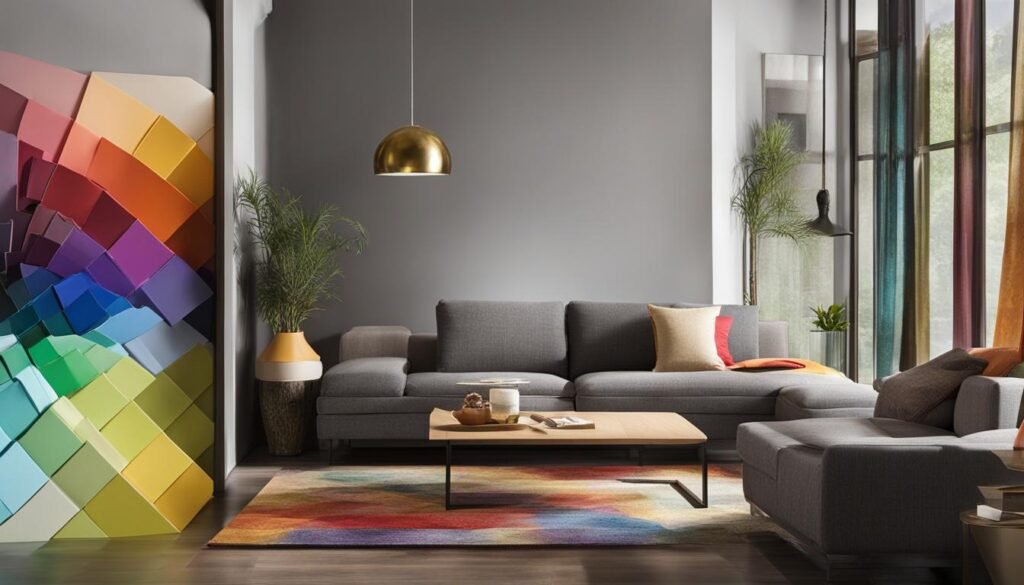 Color wheel for interior design