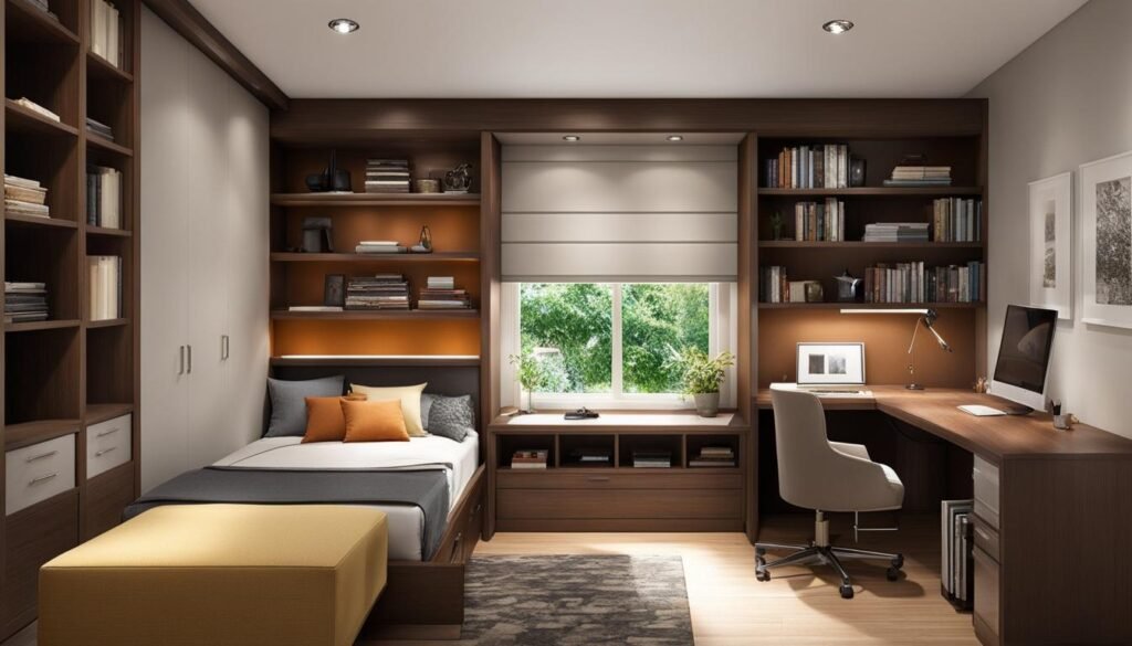 Compact Office Design with Multifunctional Furniture