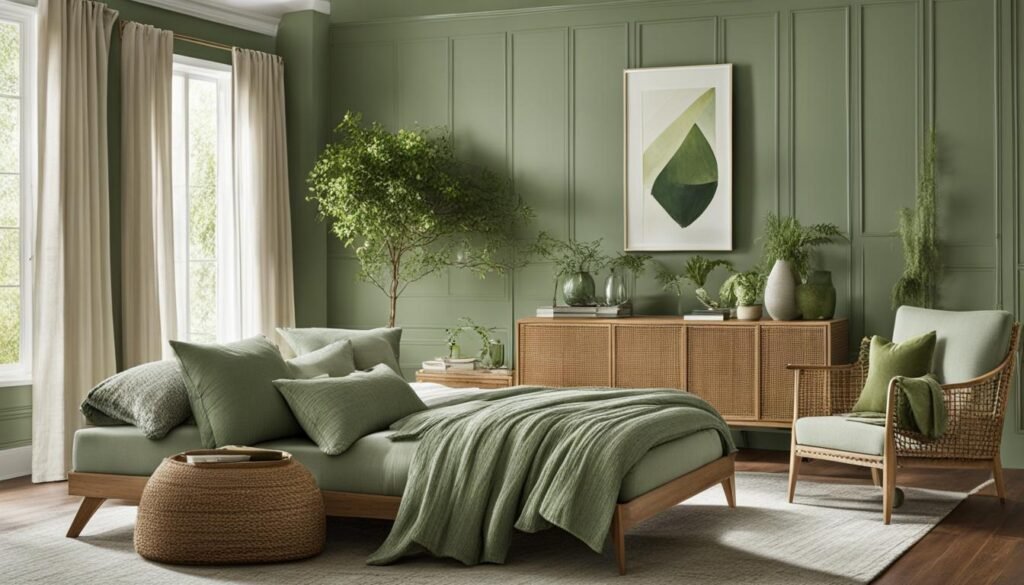 sage green bedroom design