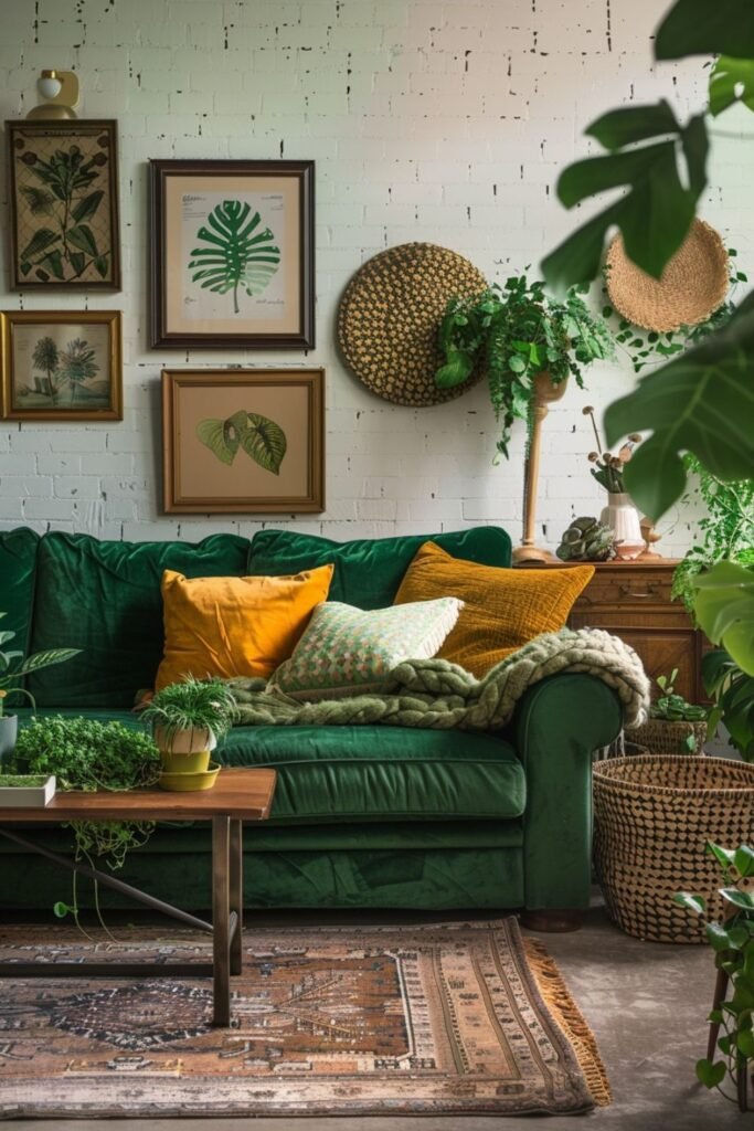Green Boho Bedroom