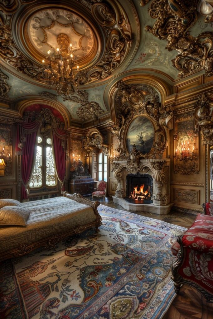 Bedroom with Fireplace