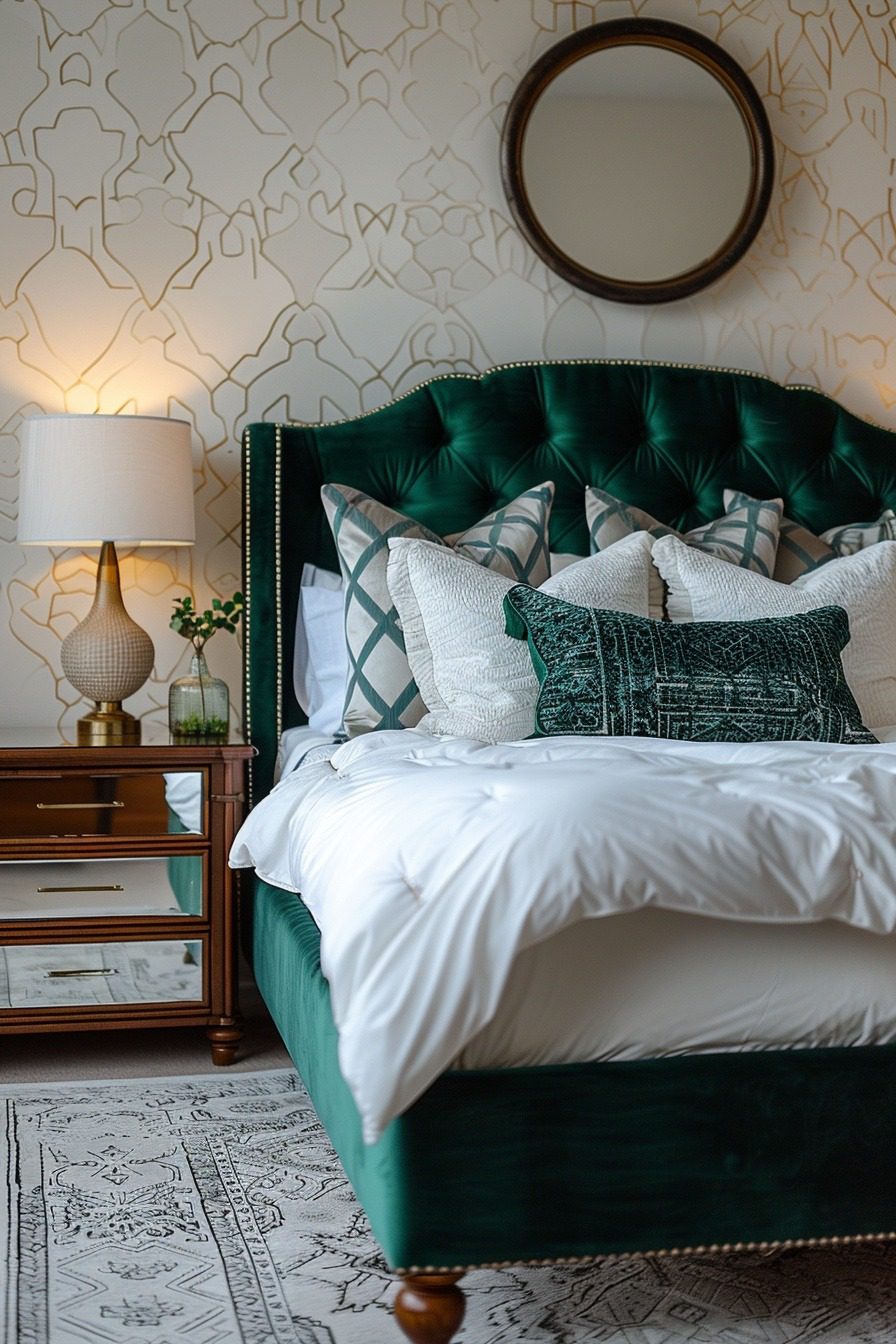29 Emerald Green Art Deco Bedroom Ideas for a Luxurious and Timeless