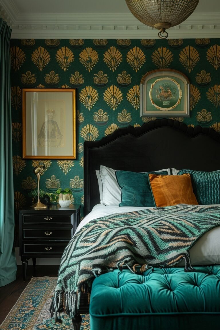 29 Emerald Green Art Deco Bedroom Ideas for a Luxurious and Timeless ...