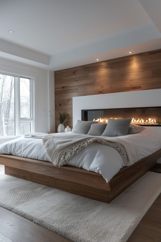 Bedroom with Fireplace