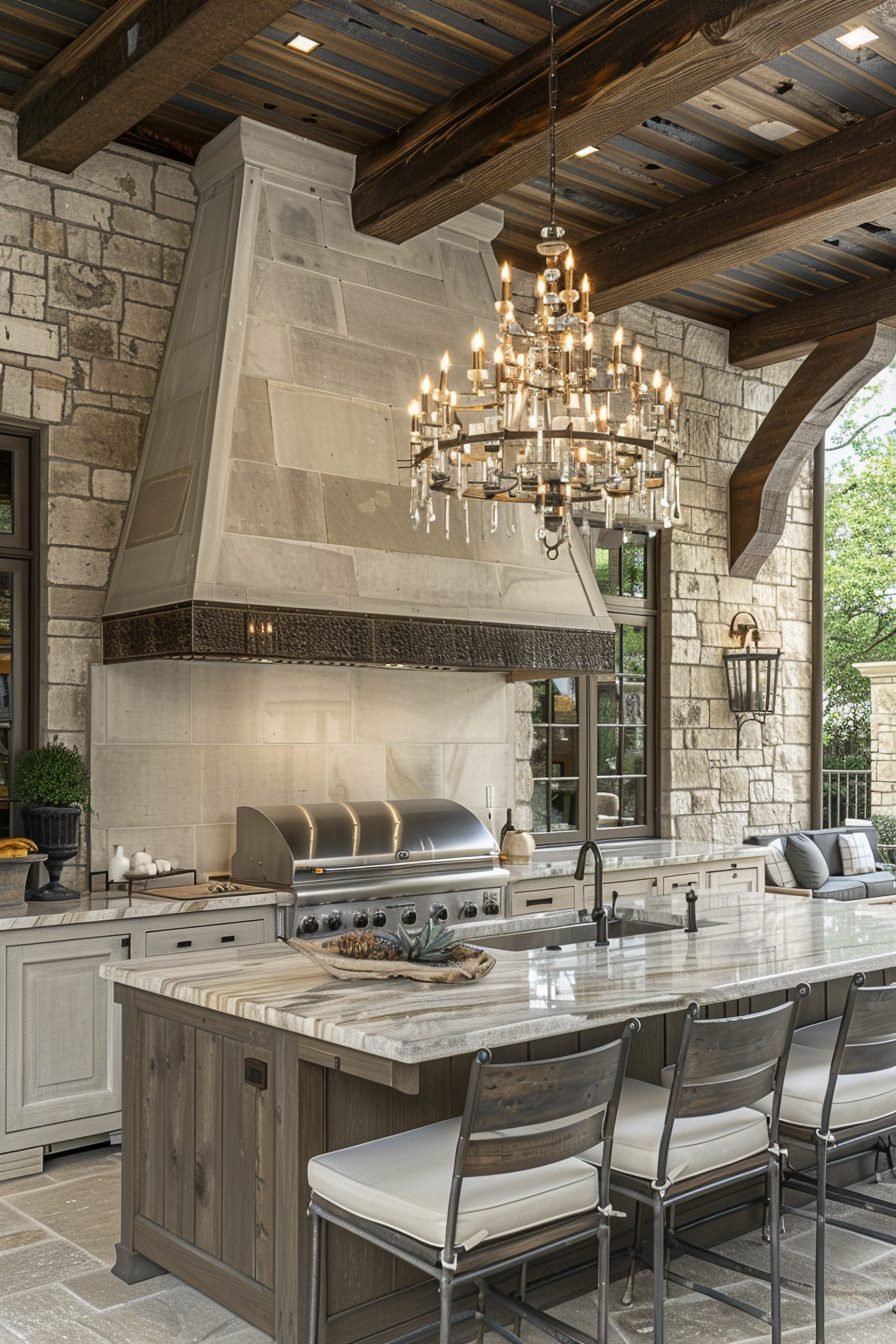 View of 29 Outdoor Kitchen Ideas for a Stunning Backyard - My Elegant Home