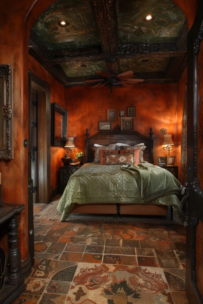 Cozy Terracotta and Green Harmony