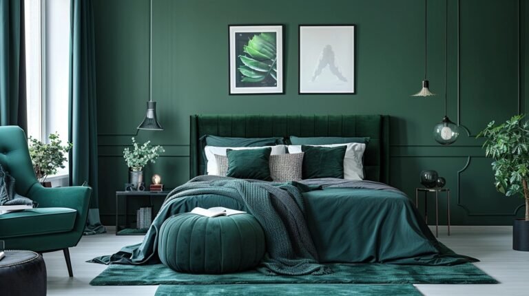 29 Dark Green Bedroom Ideas for a Modern and Chic Vibe - My Elegant Home