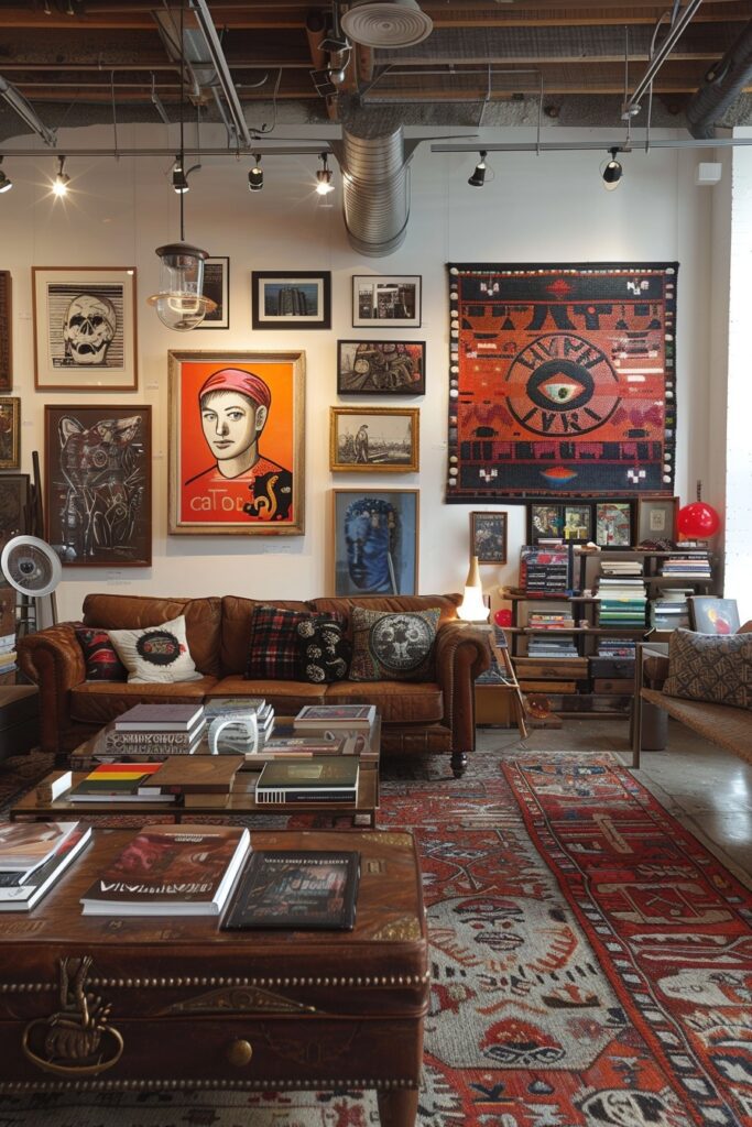 Eclectic City Art Living Room