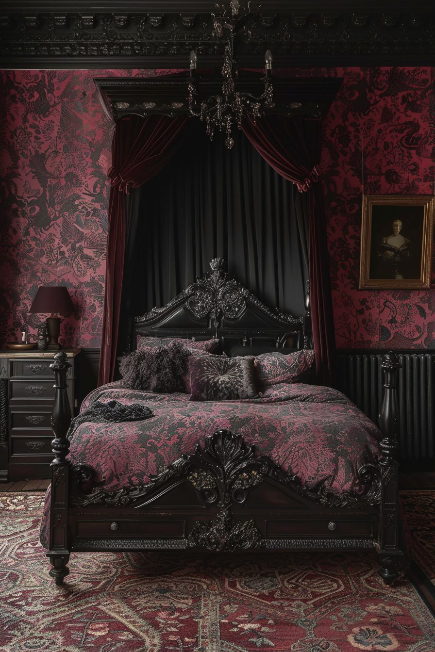 29 Dark Feminine Bedroom Ideas to Create a Glamorous Space - My Elegant ...