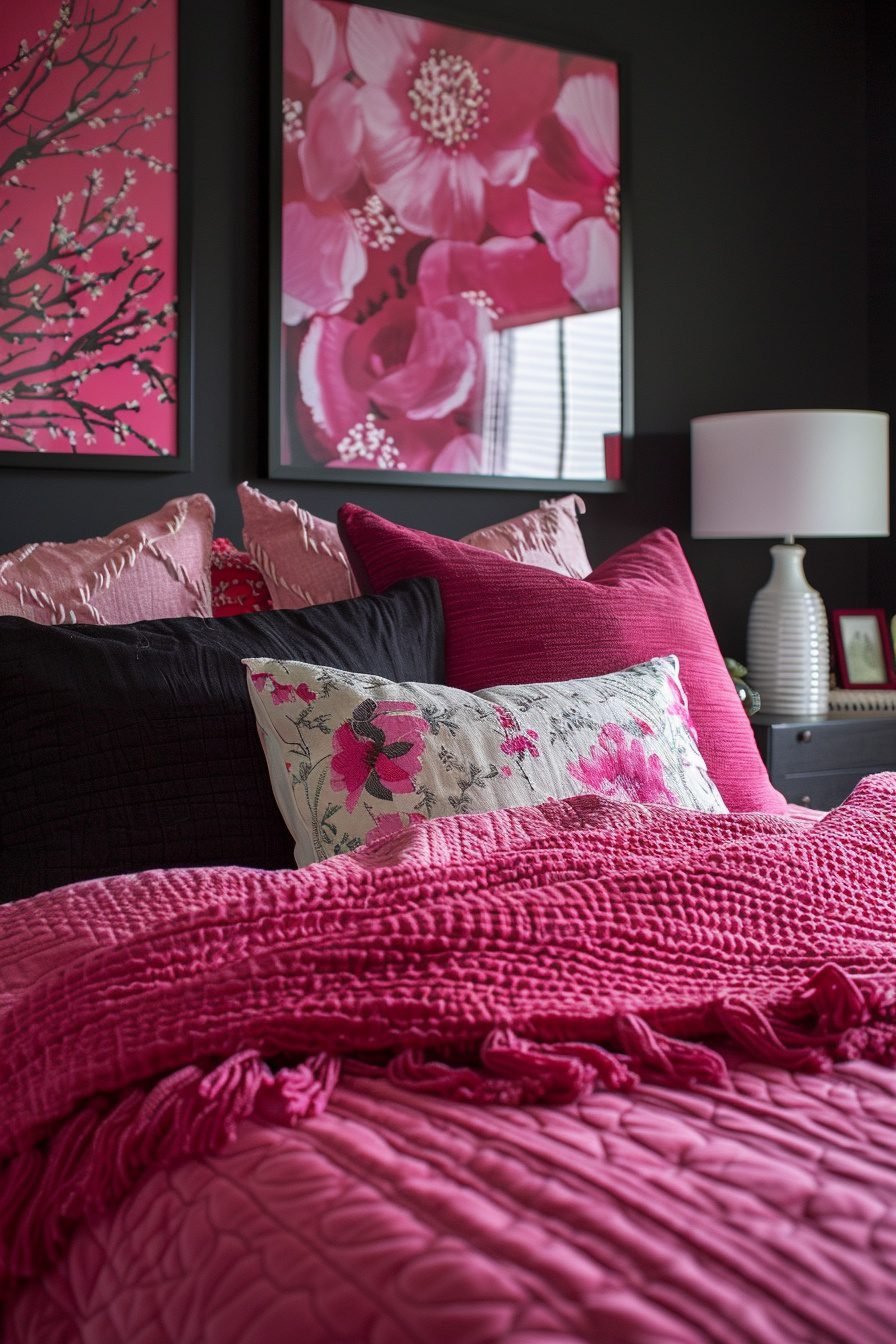29 Pink and Black Bedrooms Ideas for a Stylish Contrast - My Elegant Home