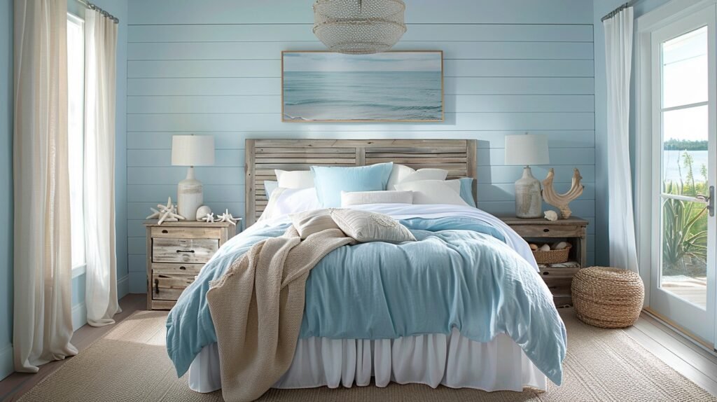 Light Blue Boho Bedroom