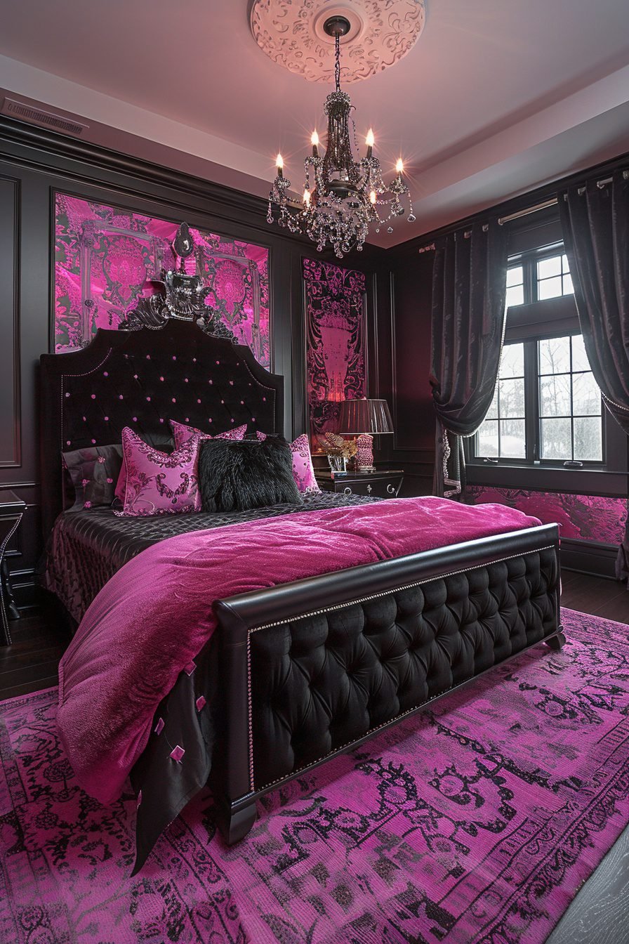 29 Pink and Black Bedrooms Ideas for a Stylish Contrast - My Elegant Home
