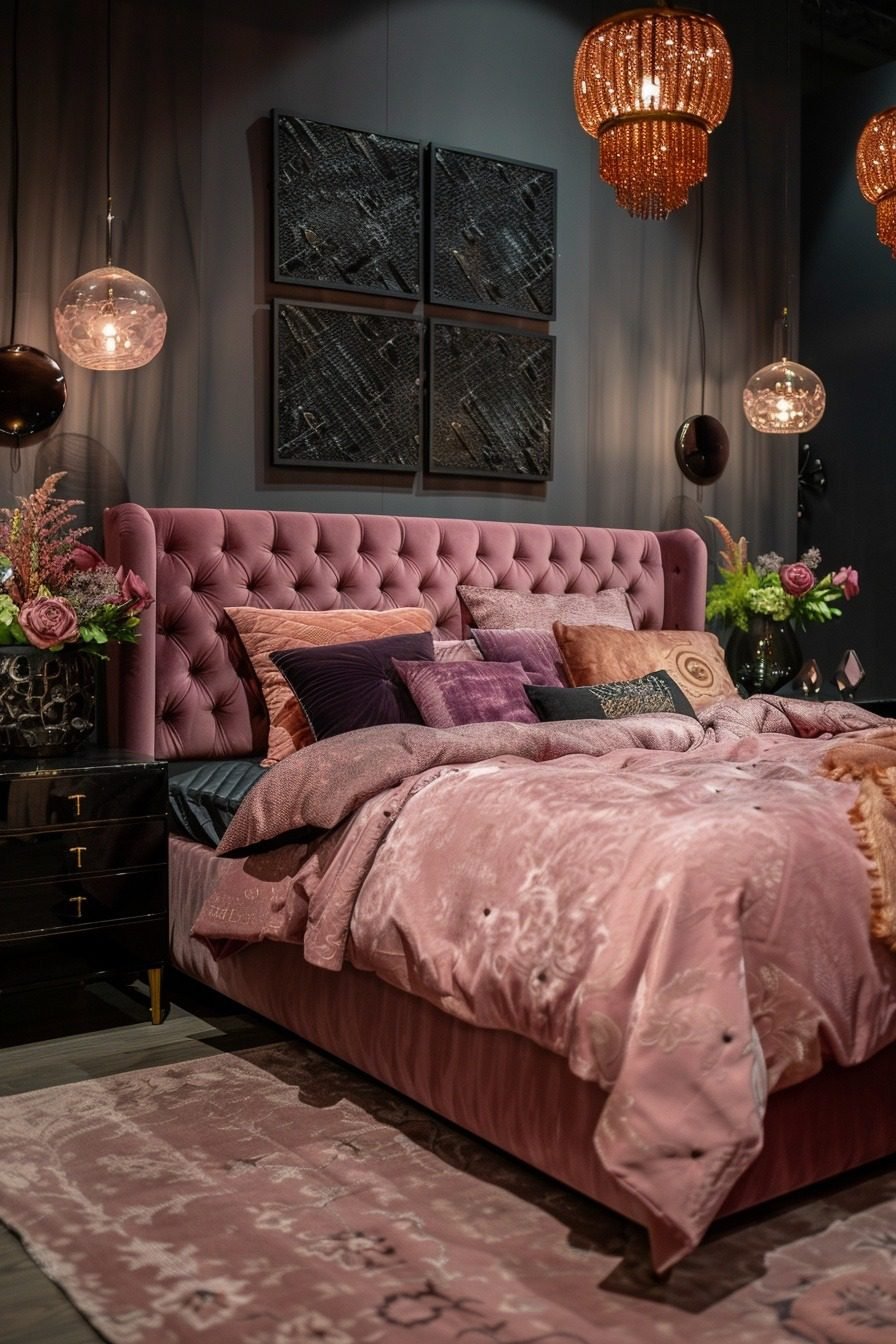 29 Pink and Black Bedrooms Ideas for a Stylish Contrast - My Elegant Home