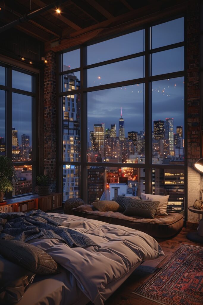 Rooftop-Inspired Urban Bedroom