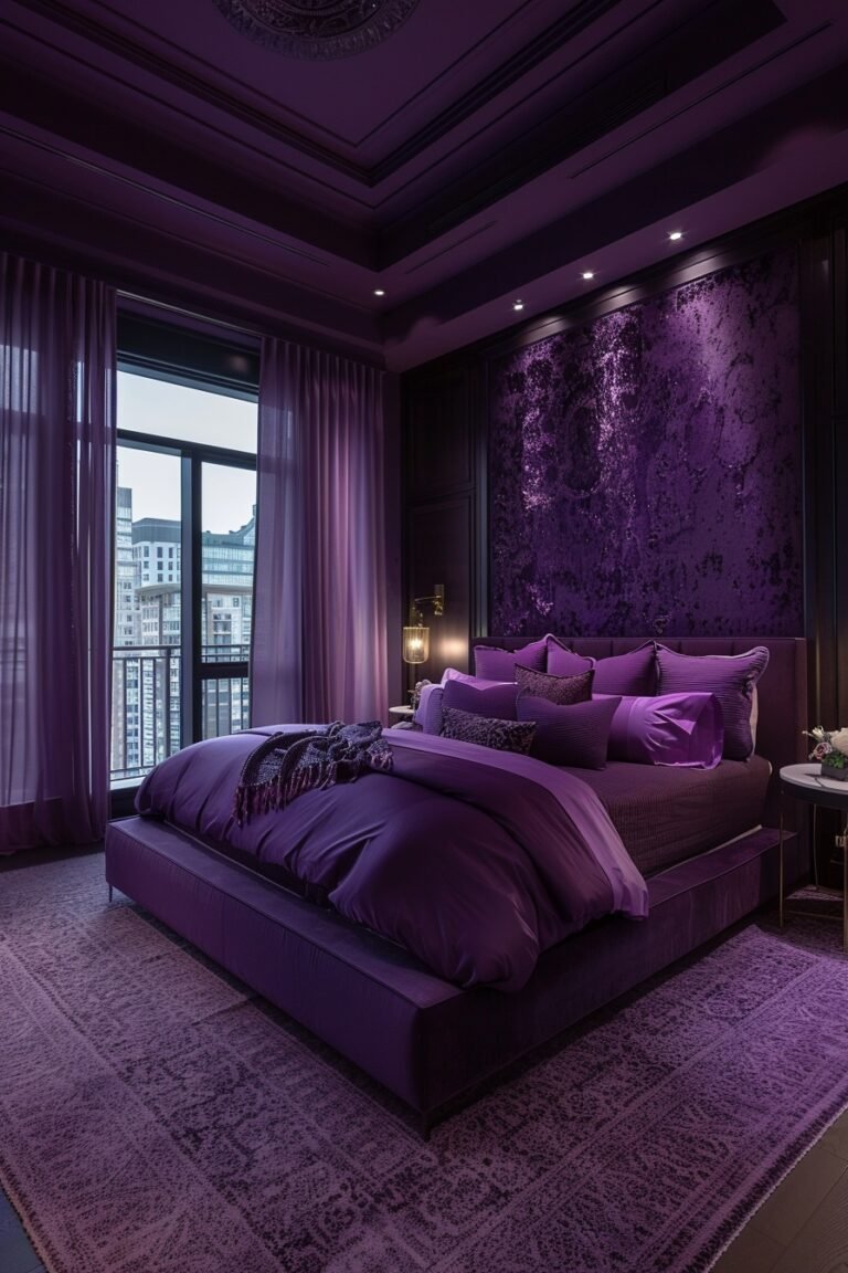 29 Purple Bedroom Ideas for a Bold and Beautiful Room - My Elegant Home