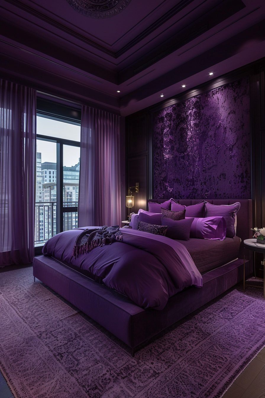 29 Purple Bedroom Ideas for a Bold and Beautiful Room - My Elegant Home