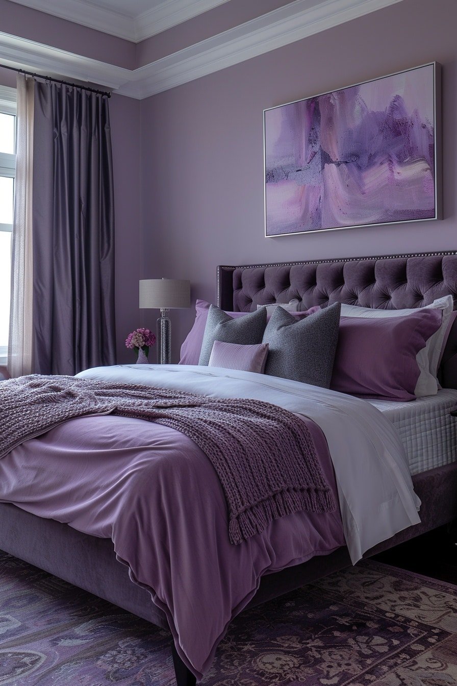 29 Purple Bedroom Ideas for a Bold and Beautiful Room - My Elegant Home