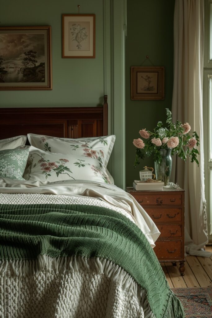 Subtly Elegant Green and Terracotta Space
