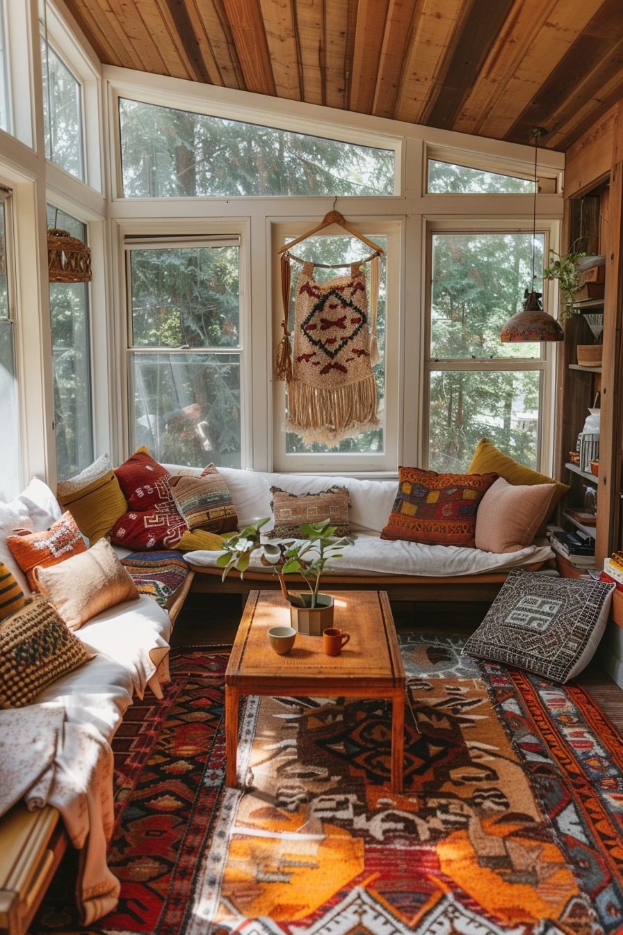 29 Boho Sunroom Ideas for Ultimate Cozy Vibes - My Elegant Home
