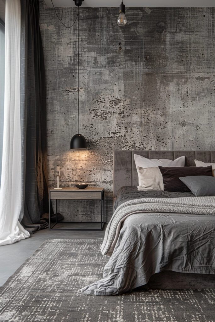 Urban Concrete Bedroom