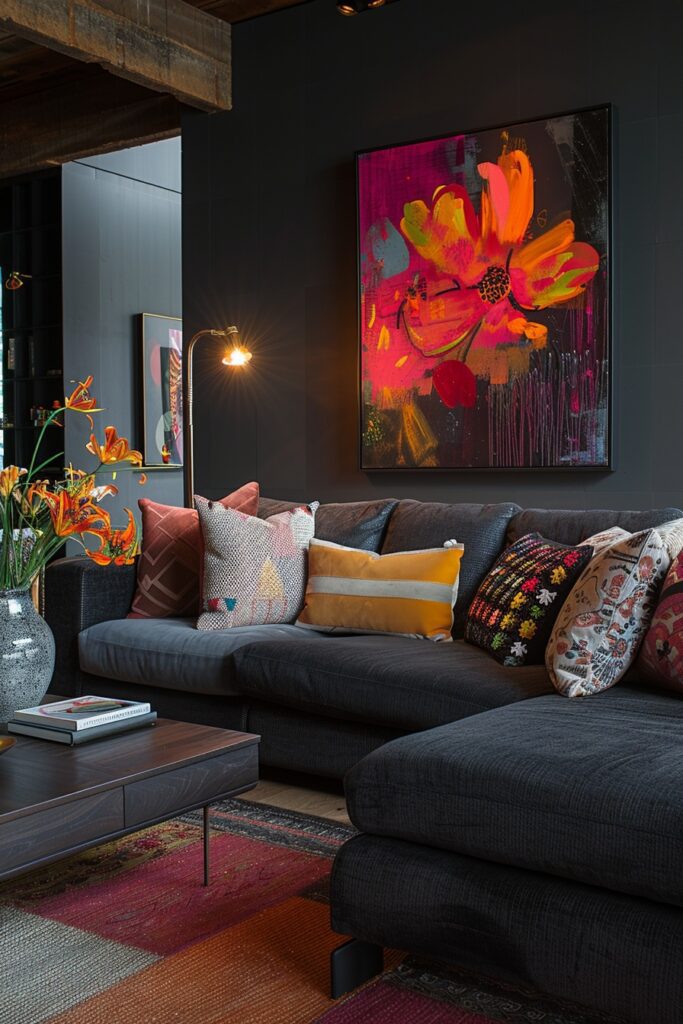 Artistic Flair in Dark Grey