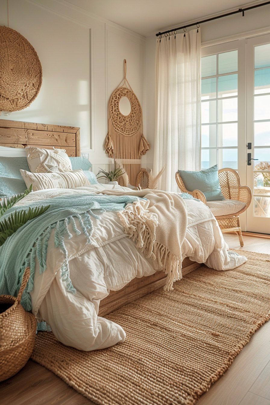29 Boho Coastal Bedroom Ideas for a Dreamy Getaway Vibe - My Elegant Home