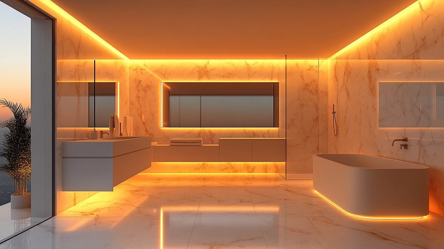 High Tech Scandinavian Bathroom Lighting Design Reference: 29 Futuristic Bathroom Ideas For A High Tech Oasis