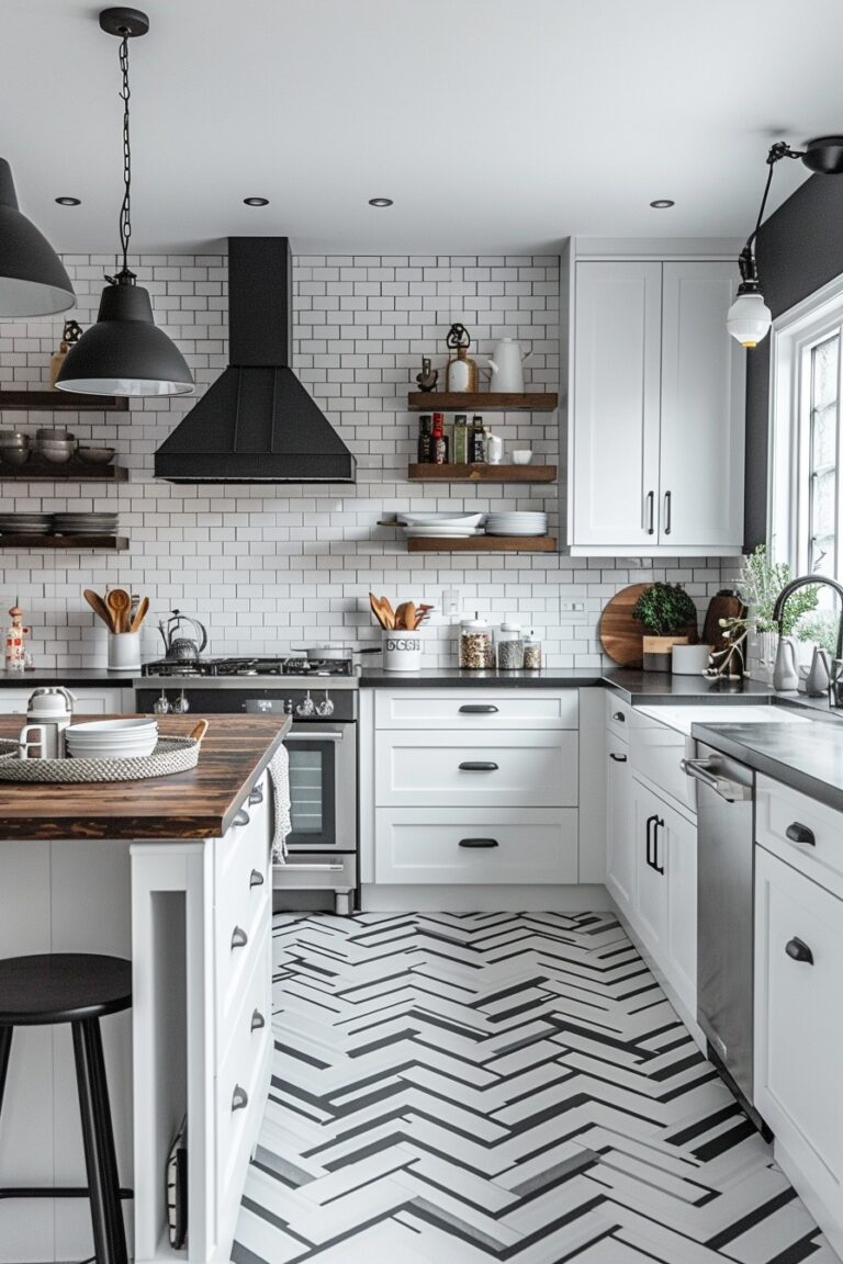29 Black and White Modern Kitchen Ideas for a Chic Cooking Space My