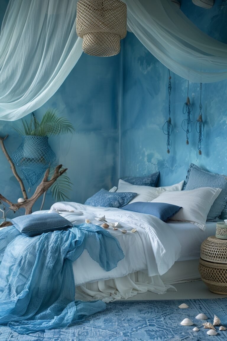 29 Blue Boho Girls Bedroom Ideas - My Elegant Home