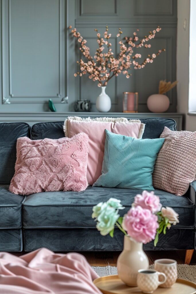 Pastel and Dark Grey Harmony