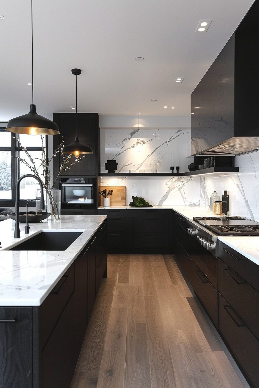 29 Black and White Modern Kitchen Ideas for a Chic Cooking Space - My ...