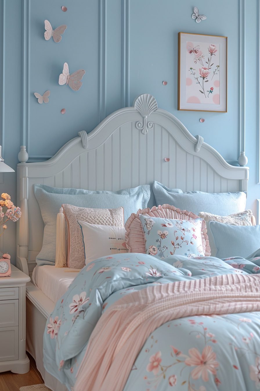 29 Blue Boho Girls Bedroom Ideas - My Elegant Home