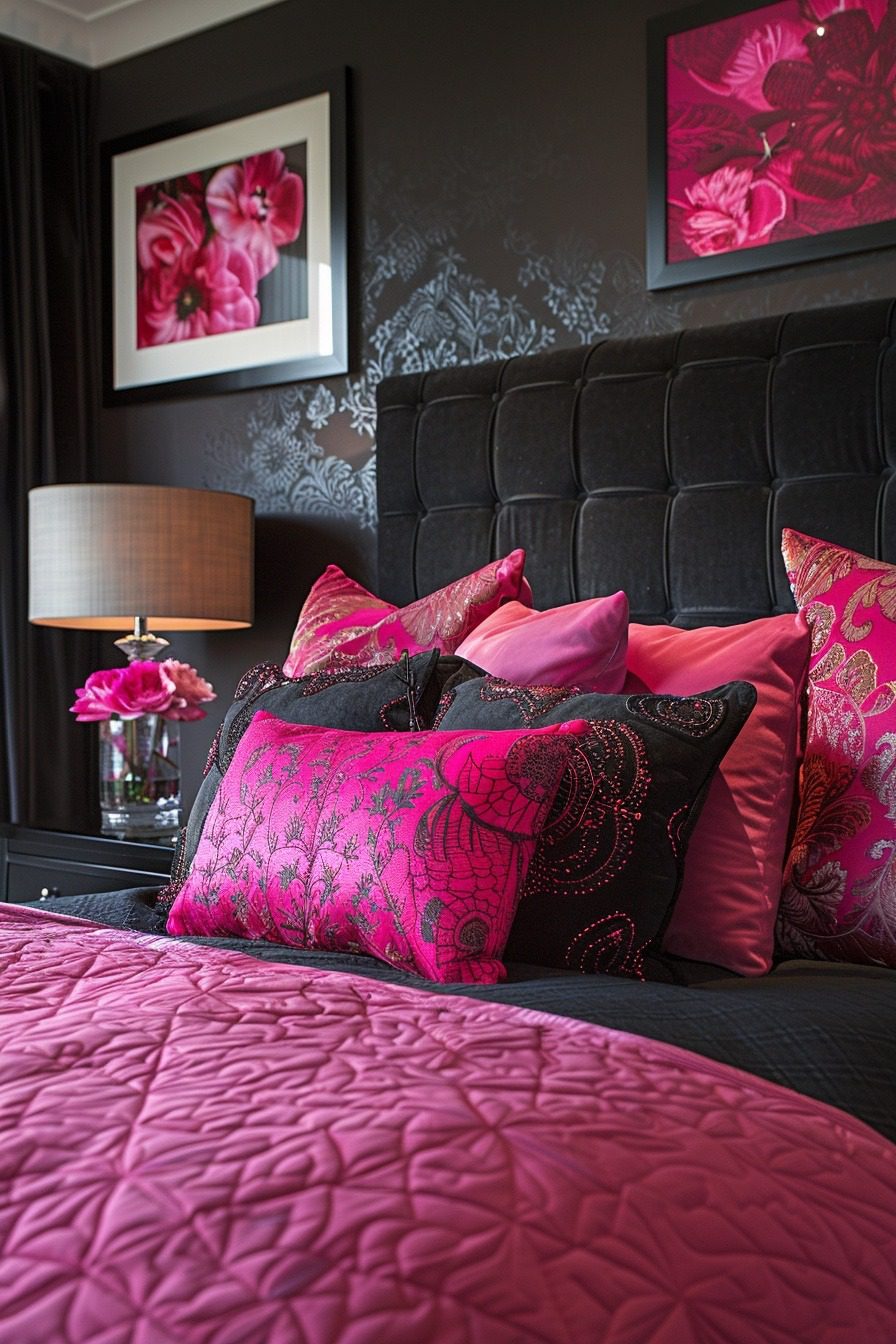 29 Pink and Black Bedroom Ideas for a Perfect Balance of Soft and Edgy ...
