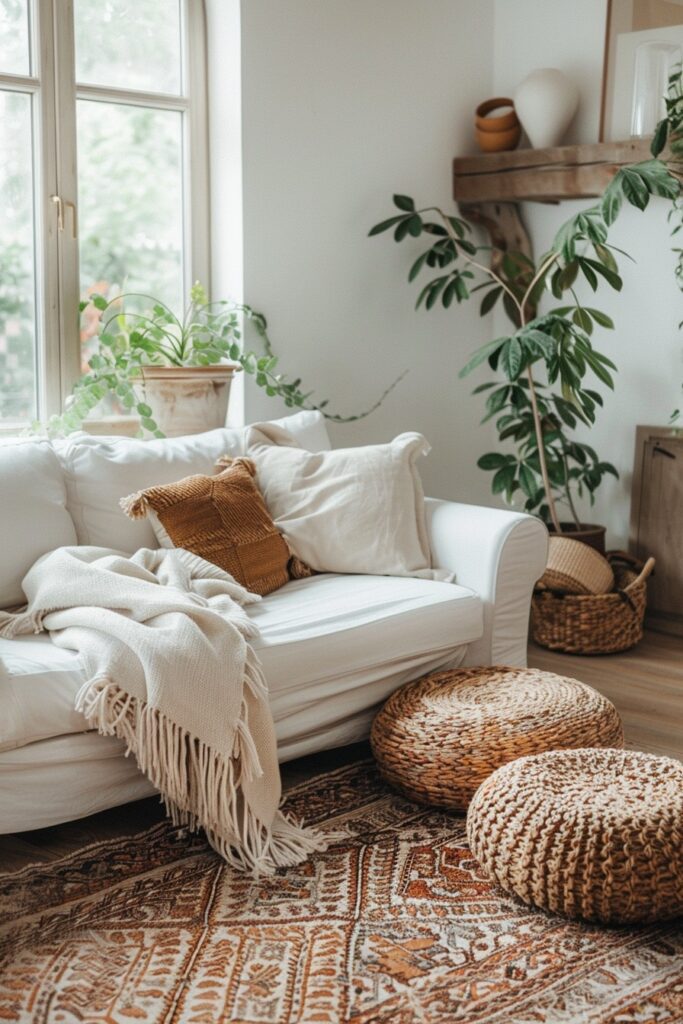Cozy Corners in Scandi Boho Living Rooms