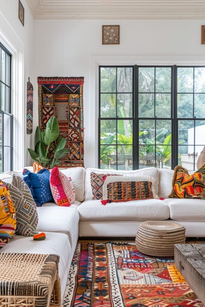Lively Afrohemian Living Rooms