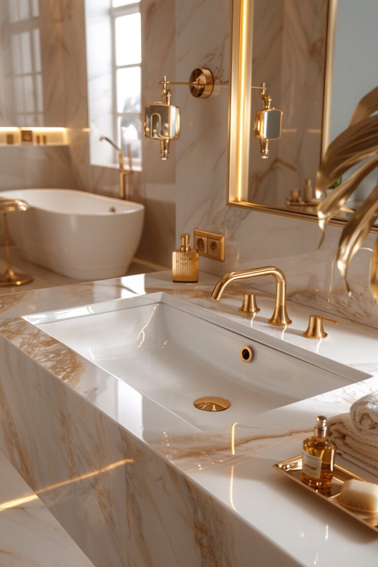 29 Gold Bathroom Decor Ideas for a Glamorous Upgrade - My Elegant Home
