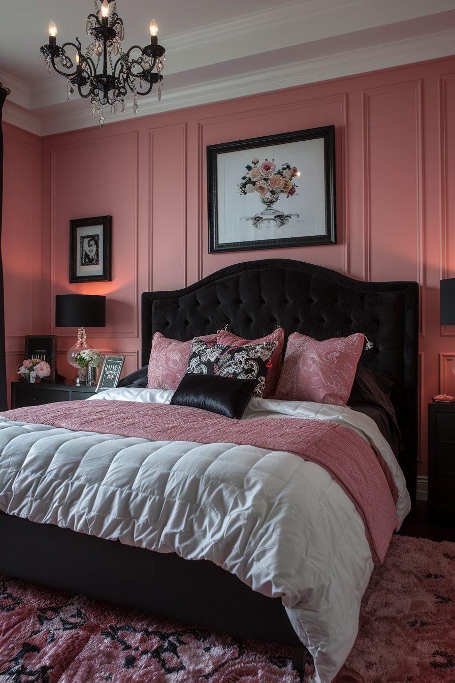 29 Pink and Black Bedroom Ideas for a Perfect Balance of Soft and Edgy ...