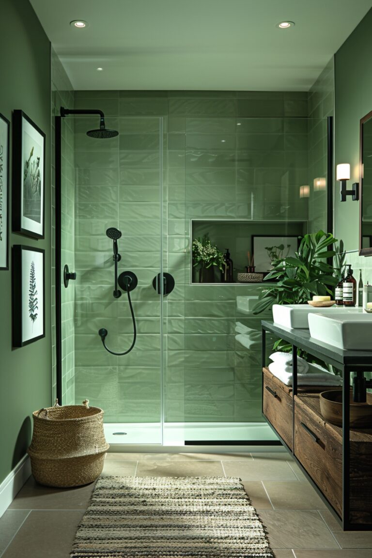 29 Green Bathroom Decor Ideas to Add a Pop of Nature-Inspired Color ...